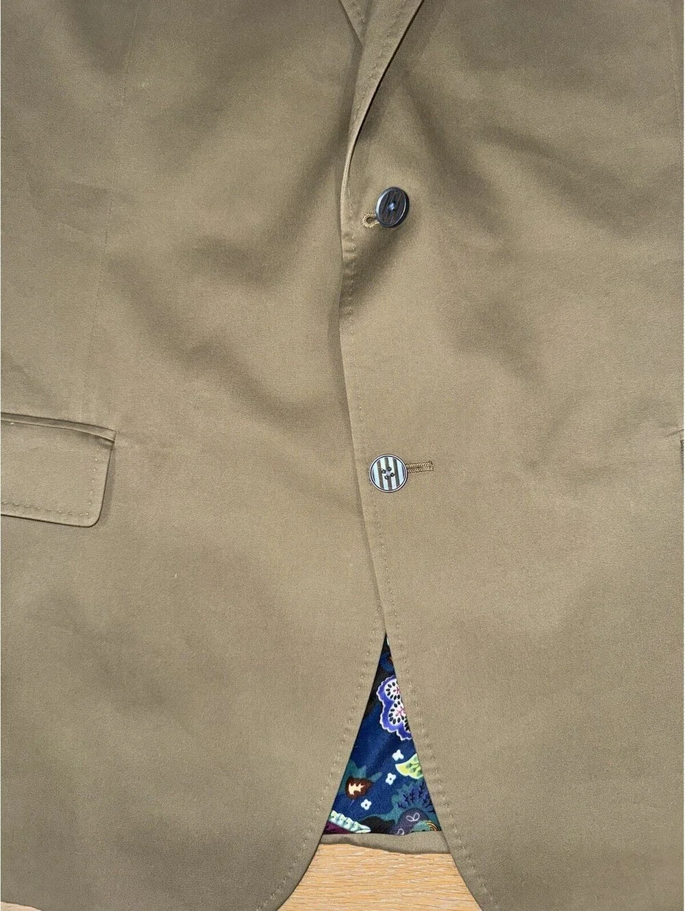Robert Graham Blazer Sportcoat Men's Tan Beige Workwear Paisley Lining Sz 50